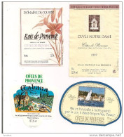 Etiquettes Décollées Côtes De Provence DontDomaine De Coussin, Cuvée Notre Dame 1997, Délice 1997 St Tropez Et Cabana - - Roséwijn