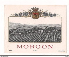 Etiquette Ancienne Morgon - Imprimeur Jouneau - - Beaujolais