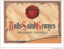 Etiquette  Ancienne  Nuits SaintGeorges  - Imprimeur Gensay Et Pichot - - Beaujolais