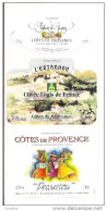 3 Etiquettes Côtes De Provence Château De Gigery, L'Estandon Et Pescariou Ill. G.Nesme - - Rosé (Schillerwein)