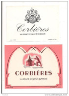 2 étiquettes  Appellation CORBIERES - Imp. Gensay Pichot - - Languedoc-Roussillon