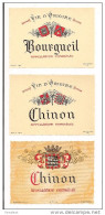 3 étiquettes  Appellation  BOURGUEIL Et CHINON - Imp. Gensay Pichot - - Verzamelingen, Voorwerpen En Reeksen