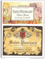 Etiquettes  Vin De SAINT-POURCAIN Dont  2000 Réserve Spéciale Et L.Vernois à Saulcet - Décollées - - Blancs