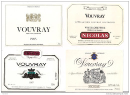 Etiquettes  Vin De VOUVRAY Dont 1985 Et 1987 - Nicolas - - Vino Bianco