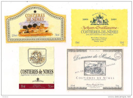 Etiquettes  Costières De Nîmes  Jehan Guillaume  Et Domaine De Madame  2001 - Collections, Lots & Séries