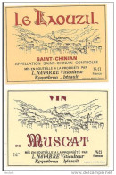 Etiquettes Vin  Le Laouzil Saint-Chinian Et Muscat L.Navarre à Roquebrun - Imp. Mathieu, Béziers - - Languedoc-Roussillon