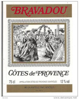 Etiquette Vin Bravadou Côtes De Provence - - Rosés