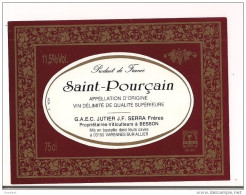 Etiquette  Vin De SAINT-POURCAIN Jutier Et Serra à Besson - - White Wines