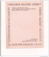Buvard:  Librairie Michel GIBERT, 36, Rue Ste Hélène,   Lyon . - Stationeries (flat Articles)