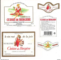 2 étiquettes "Cuisse De Bergère " Doué La Fontaine Et Vins Touchet - Décollées - - Vino Rosato