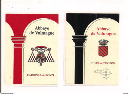 Etiquettes Abbaye De Valmagne - Cuvée De Turenne Et Cardinal De Bonzi - Appellation Grès De Montpellier - - Languedoc-Roussillon