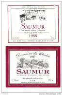 Etiquettes  Vin  De SAUMUR : 1988 Médaille Or Paris  J.M. Reclu ( Décollée ) Et Domaine Du Chalet 1997 - - Colecciones & Series
