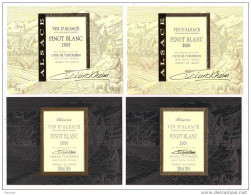 Etiquettes Vin D'Alsace Pinot Blanc 2000  Et 2001 , Cave De Turckheim - - Vino Bianco