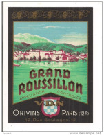 Etiquette Grand Roussillon - VDN -  Orivins - - Languedoc-Roussillon