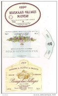 Etiquettes De Vin BEAUJOLAIS Villages 1989, 1990 Et 1991 - - - Beaujolais