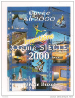 Etiquette Vin De BUZET : Cuvée An 2000 : XXème Siècle : échographie, TGV, Ordianteur, Fusée, Mobile  -- - Gaillac