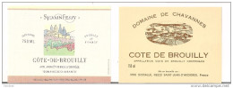 Etiquettes COTE DE BROUILLY  Sylvain Fessy Et Dessalle - Domaine De Chavannes - - Beaujolais