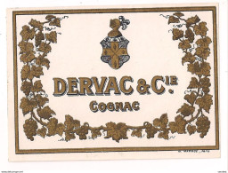 Etiquette  De Cognac Dervac & Cie -  Imprimeur Mariage - En Chromo-litho, Motif Or  - - Witte Wijn