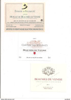 Etiquettes Muscat De Beaumes De Venise Domaine De Beaumalric 1999, Château Des Applanats 2007 Et 2011 - - Côtes Du Rhône