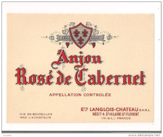 Etiquette  Anjou - Rosé De Cabernet - Ets Langlois-Chateau - - Rosé (Schillerwein)