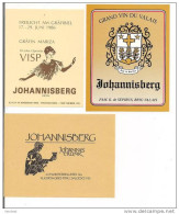 Etiquettes Vin De Suisse: Johannisberg : Gräfin Mariza,K.de Sebipus,, J.Trunk - - Collections, Lots & Séries