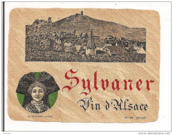 Etiquette Vin D' Alsace Sylvaner - Imprimeur Jouneau -- - Blancs