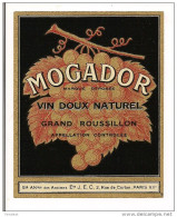 étiquette Grand Roussillon Mogador - Vin Doux Naturel - - Languedoc-Roussillon