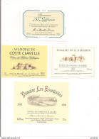 Etiquettes  Côtes Du Rhône Villages:  Domaine St Siffrein 1995, Vignobles De Coste Clavelle, Domaine Renjarde 2000, Les - Côtes Du Rhône