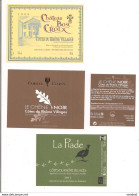 Etiquettes  Côtes Du Rhône Villages: Château Bosc La Croix 1999, Chêne Noir 2007 Camille Cayron, La Piade 2011 - - Côtes Du Rhône