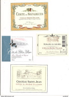 Etiquettes  Côtes Du Rhône Villages: Comte De Signargues 1999, Domaine Les Aulières 2000, Château St Jean - - Côtes Du Rhône