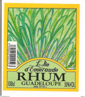 Etiquette RHUM  L'Ile D'Emeraude -  GUADELOUPE - - Rhum