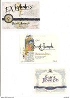Etiquettes Saint Joseph 1999 Ex Septentrio, Champ De La Dame 2001 Et Hauts Chailles - - Rouges