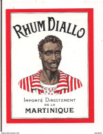 Etiquette  Rhum Diallo - Importé Directement De La Martinique - Lith. Wetterwald - - Rum