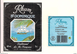 Etiquette Décollée RHUM St Dominique - Traditionnel Des Iles Françaises - Lidl - - Rhum