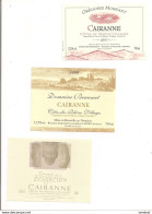 Etiquettes:  Cairanne Côtes Du Rhône Villages: Grégoire Morsant 1997, Domaine Beaumet 1999, Terre Des Seigneurs - - Côtes Du Rhône