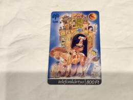 HUNGARY-(HU-P-2004-04B)-ARIES-(21)(800Ft)(341058D05)(tirage-10.000)-used,card+1card Prepiad Free - Ungarn