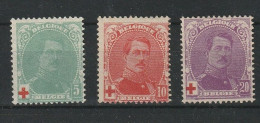 België OCB 129 / 131* MH - 1914-1915 Rotes Kreuz