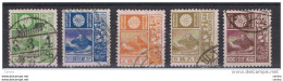 JAPAN:  1922/29  ORDINARY  SERIES  -  LOT  5  USED  STAMPS  -  YV/TELL. 170//204 - Gebruikt