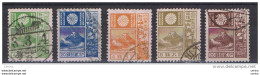 JAPAN:  1922/29  ORDINARY  SERIES  -  LOT  5  USED  STAMPS  -  YV/TELL. 170//204 - Gebraucht
