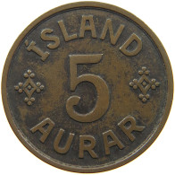 ICELAND 5 AURAR 1940  #MA 064702 - Islande