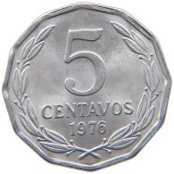 CHILE 5 CENTAVOS 1976  #MA 067156 - Cile