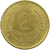 CHILE 2 CENTESIMOS 1969  #MA 067168 - Chili