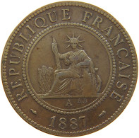 INDOCHINA CENT CENTIME 1887  #MA 068443 - Französisch-Indochina