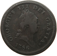 ISLE OF MAN PENNY 1786 GEORGE III. 1760-1820 #MA 025021 - Eiland Man