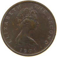 ISLE OF MAN 1/2 PENNY 1971 ELIZABETH II. (1952-) #MA 064988 - Isle Of Man