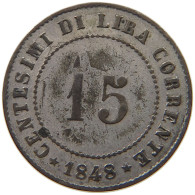 ITALY VENEDIG 15 CENTESIMI 1848 FRANZ JOSEF I. 1848-1916 #MA 008462 - Venecia