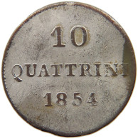 ITALY TOSKANA 10 QUATTRINO 1854  #MA 008373 - Toscane