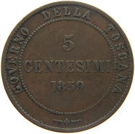 ITALY TOSCANA 5 CENTESIMI 1859 VITTORIO EMANUELE #MA 024514 - Tuscan