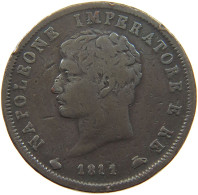 ITALY SOLDO 1811 M NAPOLEON I. 1804-1814, 1815. #MA 001703 - Napoleónicas