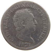 ITALY SARDINIA 50 CENTESIMI 1827 L CARLO FELICE 1821-1831 #MA 024947 - Italian Piedmont-Sardinia-Savoie